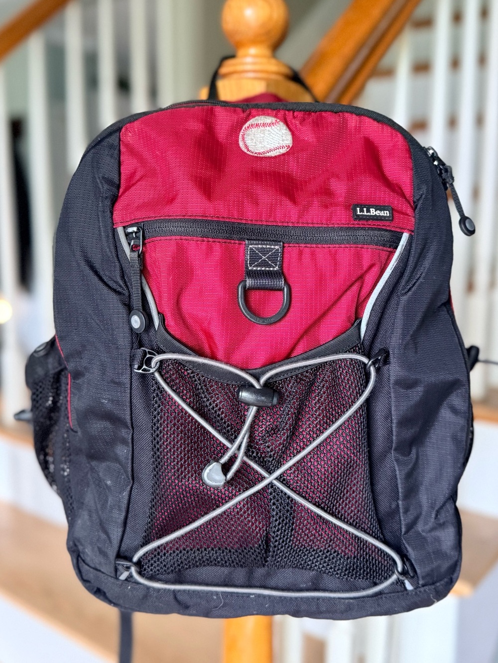 L.L.Bean Red & Black Backpack Daypack